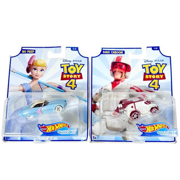 Hot Wheels Carded Lot Of 2 Toy Story Duke Caboom and Bo Peep Cars New (X) - Picture 1 of 5